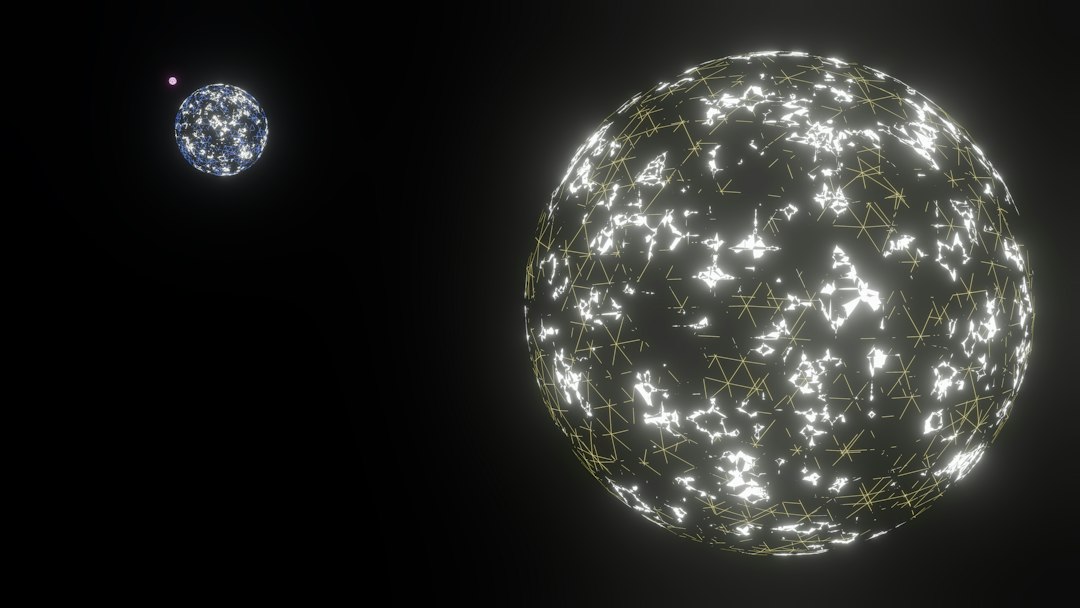 The Sun, Earth and Moon in space